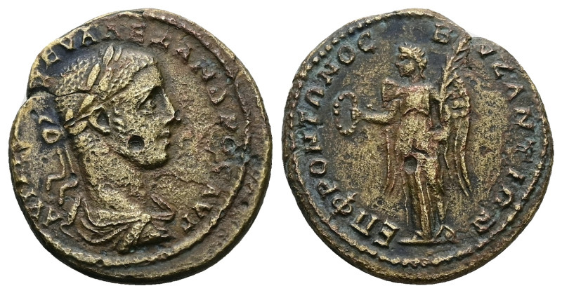 Thrace, Byzantium. Severus Alexander, AD 222-235. AE. 7.79 g. 24.60 mm.
Obv: ΑΥ...