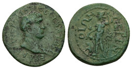 Thrace, Perinthus. Trajan, AD 98-117. AE. 6.94 g. 21.15 mm.
Obv: ΑΥΚ ΝƐ ΤΡΑΙΑΝΟϹ ϹΕΒΑΤΟϹ (sic) ΓΕΡ Δ. Laureate head of Trajan, right.
Rev: ΠΕΡΙΝΘΙΩΝ. ...
