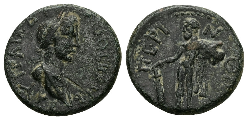 Thrace, Perinthus. Hadrian, AD 117-138. AE. 8.38 g. 22.89 mm.
Obv: ΑΥΤ ΤΡΑΙ ΑΔΡ...