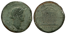 Bithynia, Koinon of Bithynia. Hadrian, AD 117–138. AE. 4.49 g. 21.34 mm.
Obv: Α[ΥΤ ΚΑΙϹ ΤΡΑΙ ΑΔΡΙΑΝΟϹ ϹΕΒ]. Laureate head of Hadrian, r.
Rev: ΚΟΙ-ΝΟΝ ...
