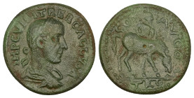 Troas, Alexandria. Trebonianus Gallus, AD 251-253. AE. 6.75 g. 23.01 mm. 
Obv: IMP C VIBI TREB GALLVS A. Laureate, draped and cuirassed bust of Gallus...