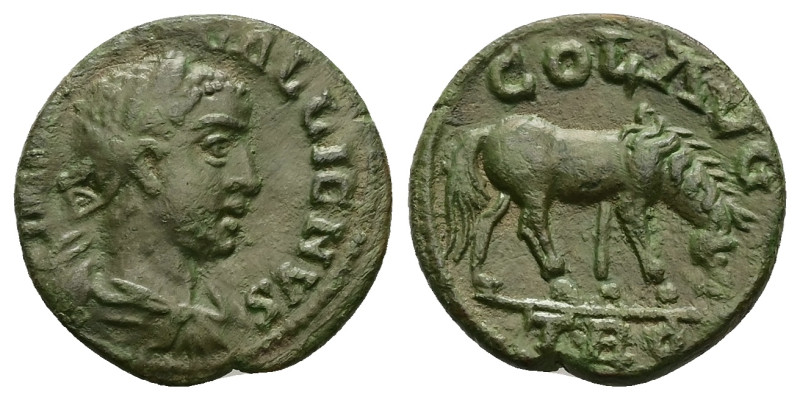Troas, Alexandria. Gallienus, AD 253-268. AE. 4.00 g. 19.71 mm.
Obv: Bust of Gal...