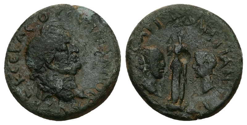 Troas, Ilium. Titus (Caesar) and Domitianus (Caesar), AD 69–79. AE. 6.22 g. 20.9...
