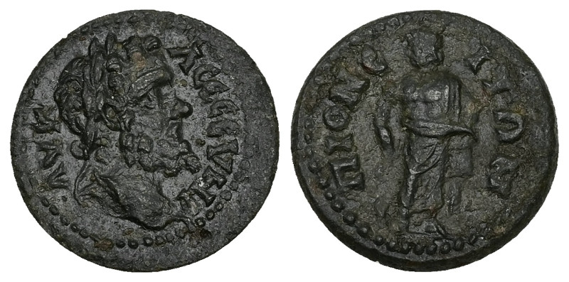 Troas, Pionia. Septimius Severus, AD 193-211. AE. 4.52 g. 19.39 mm.
Obv: AV K Λ ...