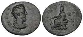 Mysia, Kyzicos. Commodus, c. AD 184–190. AE. 4.82 g. 26.19 mm.
Obv: ΑV ΚΑΙ Μ ΑVΡ [ΚΟΜΜΟΔΟϹ]. Laureate-headed bust of Commodus (long beard) wearing cui...