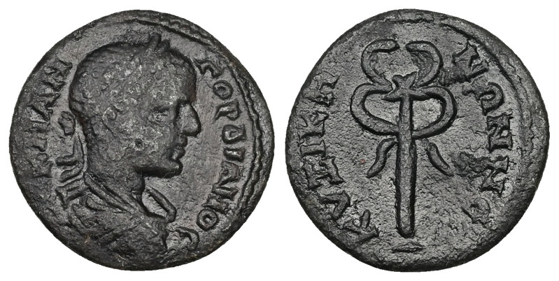 Mysia, Kyzikos. Godian III, AD 238-244. AE. 3.39 g. 20.89 mm.
Obv: Α Κ Μ ΑΝ ΓΟΡΔ...