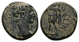 Phrygia, Aezanis. Claudius, AD 41-54. AE. 5.13 g. 18.95 mm.
Obv: ΚΛΑΥΔΙΟΣ ΚΑΙΣΑΡ. Laureate head of Claudius, right.
Rev: ΑΙΖΑΝΙΤΩΝ. Zeus standing, lef...