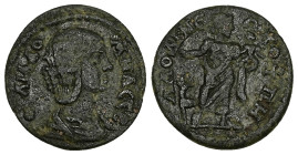 Phrygia, Laodicea ad Lycum. Julia Domna. AD 210–211. AE. 5.51 g. 22.60 mm. Dated local year 88.
Obv: IOYΛIA ΔOMNA CEB. Draped bust of Domna, r.
Rev: Λ...