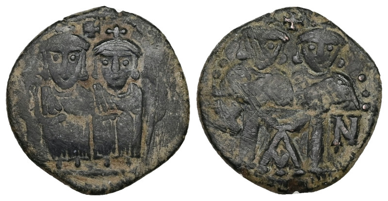 Leo IV The Khazar with Constantine VI, Leo III and Constantine V, AD 775-780. AE...