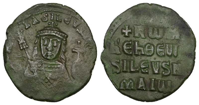 Constantine VII Porphyrogenitus and Romanus I, AD 913-959. AE, Follis. 6.04 g. 2...