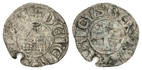 Crusaders. Latin Kingdom of Jerusalem. Amaury, AD 1163-1174. AR, Denier. 0.76 g. 17.39 mm.
Obv: AMALRICVS REX. Cross surrounded by legend.
Rev: DE I...