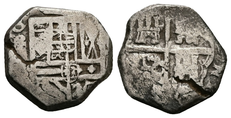Spain. Philip, AR, 2 reales. 6.85 g. 19.82 mm.
Obv: [PHILIPPVS D G HISPANIA]. Cr...