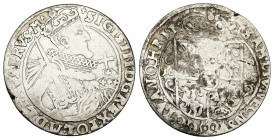 Sigismund III Vasa, AD 1587-1632. AR, 1/4 Taler. 6.96 g. 29.27 mm.
Obv: SIGIS III D G REX POL M D L I RVS PRVS M. Crowned,armored mid-length bust of S...