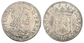 France. Principality of Orange. William Henry, AD 1657-1661. AR, 5 Sols. 2.23 g. 20.17 mm.
Obv: Draped and cuirassed bust of the prince seen from thre...