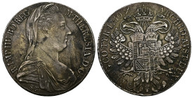 Austrian Empire. Maria Theresia, AD 1740-1780. AR, Thaler. 27.78 g. 39.85 mm.
Obv: M THERESIA D G R IMP HU BO REG / S F. (Maria Theresia, Dei gratia,...