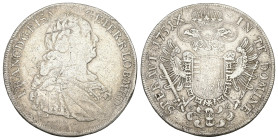 Austrian Empire. Franz I Stephan. AD 1751-1765. AR, Thaler. 13.64 g. 33.40 mm.
Obv: FRANC D G R I S A / GE IER R LO B M H D. Laureate portrait of Fran...