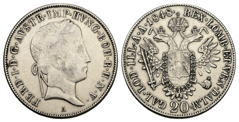 Austrian Empire. Ferdinand I, AD 1835-1848. AR, 20 Kreuzer. 6.68 g. 26.37 mm.
Ob...