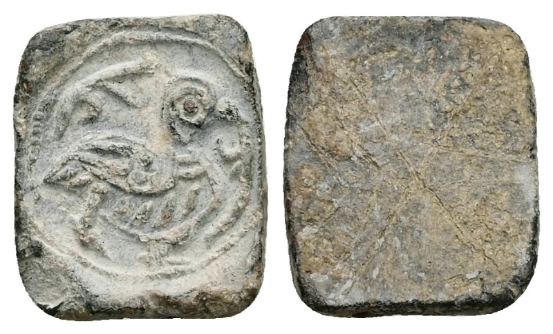 PB Asia Minor. Byzantine nomisma weight (AD 9th–10th centuries)
Square in form;...
