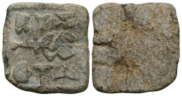 PB Mysia, Cyzicus. Stater weight (1st century BC–2nd century AD) 
Square in form, rounded corners. On the face, kerykeion, r.; above, KYZ; below, deno...