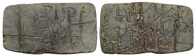 PB Byzantine lead amulet (AD 5th–6th centuries)
In the form of a rectangular plaquette with a monogram between two crosses on the obverse, and magical...