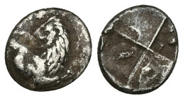 Thrace, Chersonesos. AR Hemidrachm, 2.00 g 14.09 mm. Circa 386-338 BC. 
Obv: Forepart of lion right, head left.
Rev: Quadripartite incuse square, with...