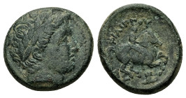 Kings of Thrace, Macedonian. Lysimachos.Ae, 6.76 g 19.36 mm. As Satrap, 323-305 BC. In the name and types of Philip II of Macedon. Uncertain mint in M...