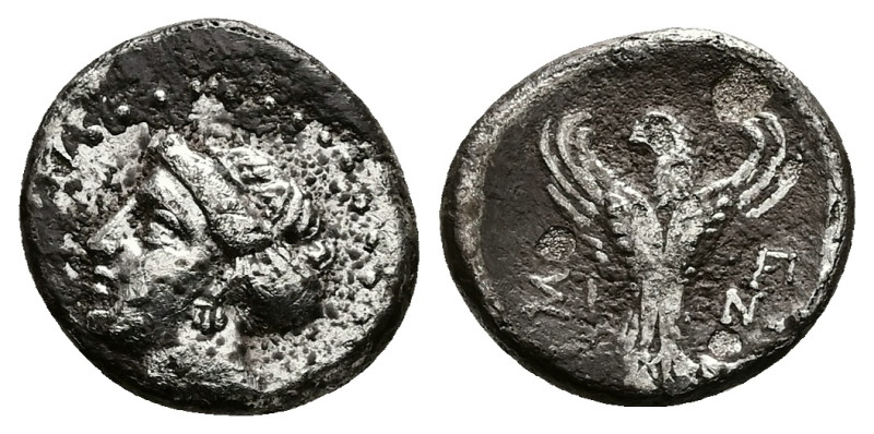 Paphlagonia, Sinope. AR Hemidrachm, 2.78 g 14.84 mm. 4th-3rd century BC.
Obv: He...