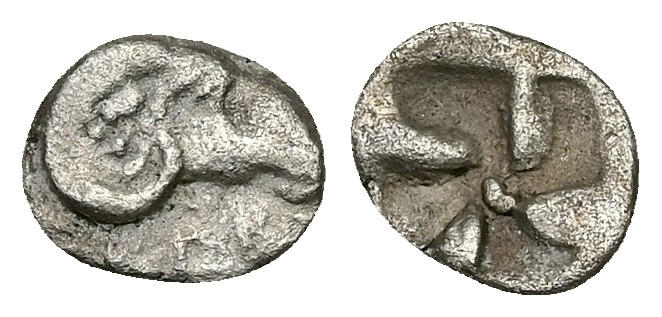 Troas, Kebren. AR Hemiobol, 0.39 g 9.83 mm. Circa 5th century BC.
Obv: [KEBP], R...