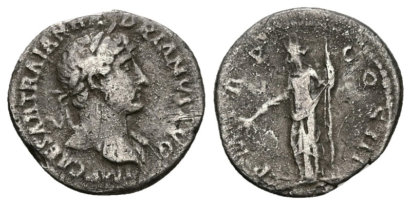 Hadrian, AD 117-138. AR, Denarius. 2.41 g. 19.10 mm. Rome.
Obv: IMP CAESAR TRAIA...