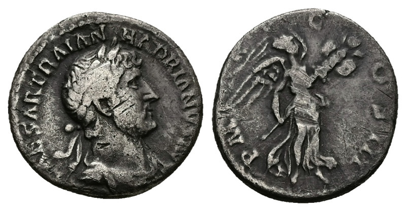 Hadrian, AD 117-138. AR, Denarius. 3.21 g. 17.18 mm. Rome.
Obv: IMP CAESAR TRAIA...