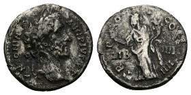 Antoninus Pius, AD 138-161. AR, Denarius. 2.52 g. 18.31 mm. Rome.
Obv: ANTONINVS AVG PIVS P P. Head of Antoninus Pius, laureate, right.
Rev: TR POT CO...
