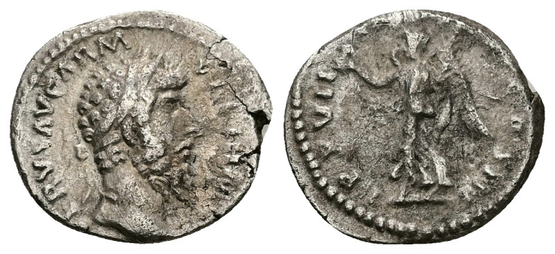 Lucius Verus, AD 161-169. AR, Denarius. 3.12 g. 17.97 mm. Rome.
Obv: L VERVS AVG...