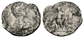 Caracalla as Caesar, AD 195-197. AR, Denarius. 1.93 g. 19.31 mm. Laodicaea.
Obv: M AVR ANTO[N CAES PONTIF]. Bust of Caracalla, bare-headed, draped, cu...