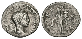 Severus Alexander, AD 222-235. AR, Denarius. 2.39 g. 19.58 mm. Rome.
Obv: IMP C M AVR SEV ALEXAND AVG. Bust of Severus Alexander, larueate, draped, cu...