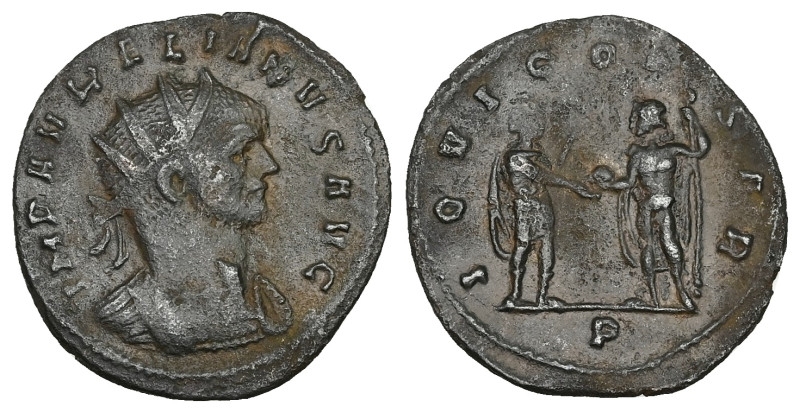 Aurelian, AD 270-275. Bl, Antoninianus. 2.52 g. 23.47 mm. Siscia.
Obv: IMP AVREL...