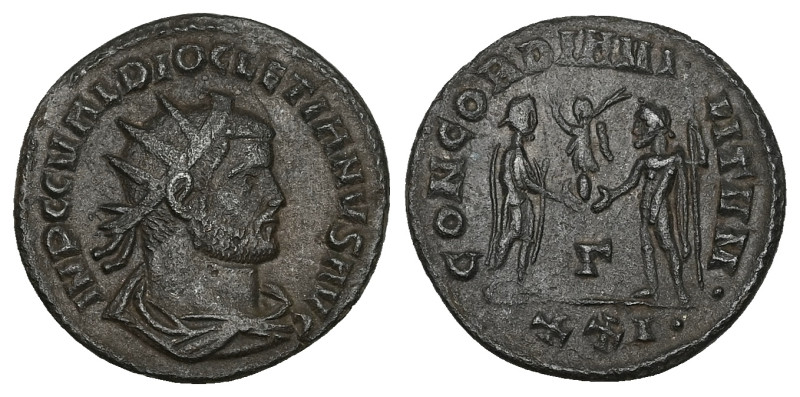 Diocletian, AD 284-305. Radiatus. 3.19 g. 20.39 mm. Kyzikos.
Obv: IMP C C VAL DI...