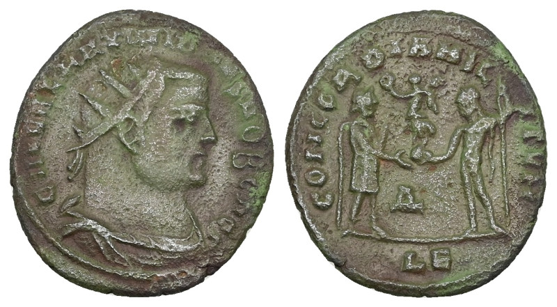 Galerius, as Caesar, AD 293-305. Radiatus, 3.08 g. 20.20 mm. Alexandria.
Obv: GA...