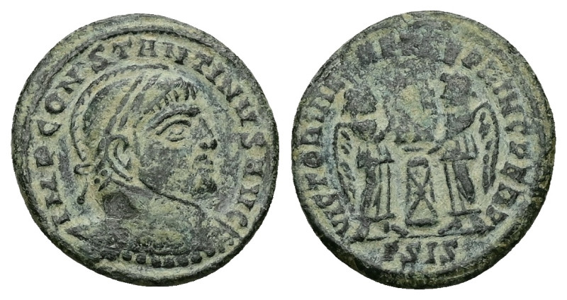 Constantine I ‘The Great’, AD 307-337. AE, Follis. 2.37 g. 18.53 mm. Siscia.
Obv...