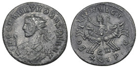 Probus, 276-282 AD. Antoninianus. 3.69 g. 23.50 mm. Serdica.
Obv: IMP C M AVR PROBVS P F AVG. Bust of Probus, radiate, helmeted and cuirassed left; we...
