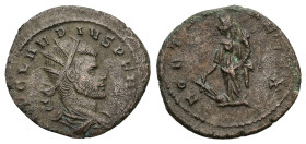 Claudius II Gothicus, AD 268-270. Antoninianus. 3.78 g. 21.54 mm. Kyzikos.
Obv: IMP CLAVDIVS P F AVG. Bust of Claudius Gothicus, radiate, draped, righ...
