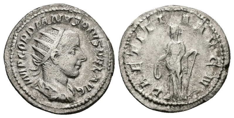 Gordian III, AD 238-244. AR, Antoninianus. 4.35 g. 22.73 mm. Rome.
Obv: IMP GORD...