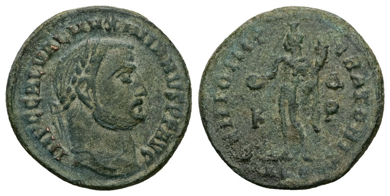 Galerius Maximianus, AD 305-311. Follis. 6.72 g. 23.95 mm. Alexandria?
Obv: IMP ...