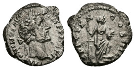 Antoninus Pius, AD 138-161. AR, Denarius. 2.38 g. 17.12 mm. Rome.
Obv: ANTONINVS AVG PIVS P P IMP II. Head of Antoninus Pius, laureate, right.
Rev: TR...