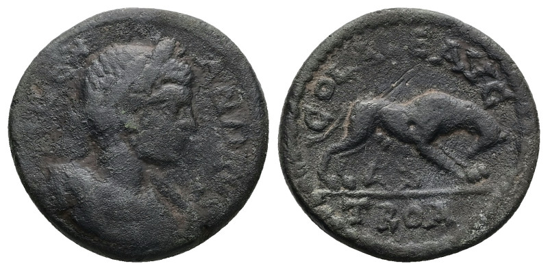 Troas, Alexandria. Severus Alexander, AD 222-235. AE. 7.78 g. 23.60 mm.
Obv: Lau...
