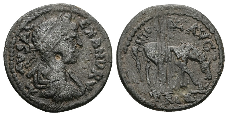 Troas, Alexandria. Severus Alexander, AD 222-235. AE. 6.33 g. 23.57 mm.
Obv: […]...