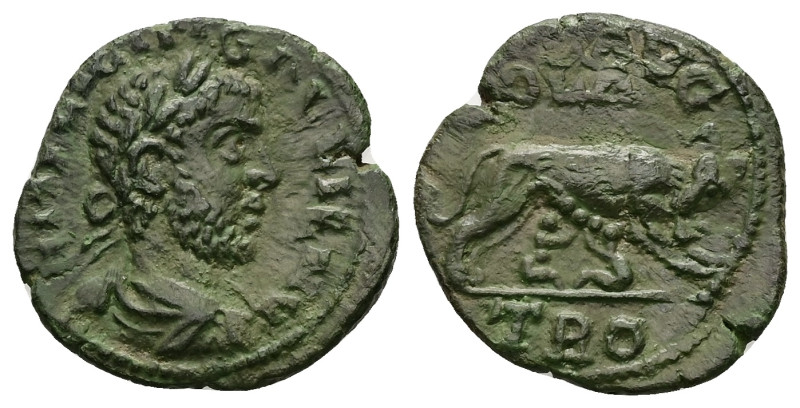 Troas, Alexandria. Gallienus, AD 253-268. AE. 3.85 g. 21.35 mm.
Obv: Bust of Gal...