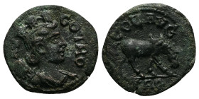 Troas, Alexandria. Pseudo-autonomous, Time of Gallienus (AD 260-268). AE, As. 5.97 g. 21.26 mm.
Obv: CO ALEX TRO. Draped bust of Tyche, right; behind ...
