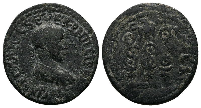 Pisidia, Comama. Philip II as Caesar, AD 244-247. AE. 10.54 g. 27.15 mm.
Obv: IM...