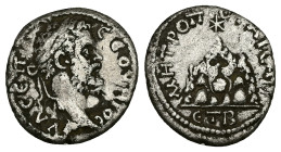 Cappadocia, Caesarea. Septimius Severus, AD 193-211. AR, Drachm. 2.81 g. 18.83 mm. 
Obv: AY Λ CEΠ CEOYHPOC. Laureate head of Septimius Severus, right....