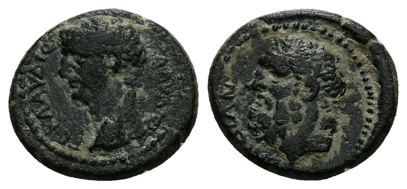 Lydia, Sardis. Claudius, AD 41–54. AE. 3.11 g. 14.68 mm.
Obv: ΤΙ ΚΛΑΥΔΙΟΣ ΚΑΙΣΑΡ...